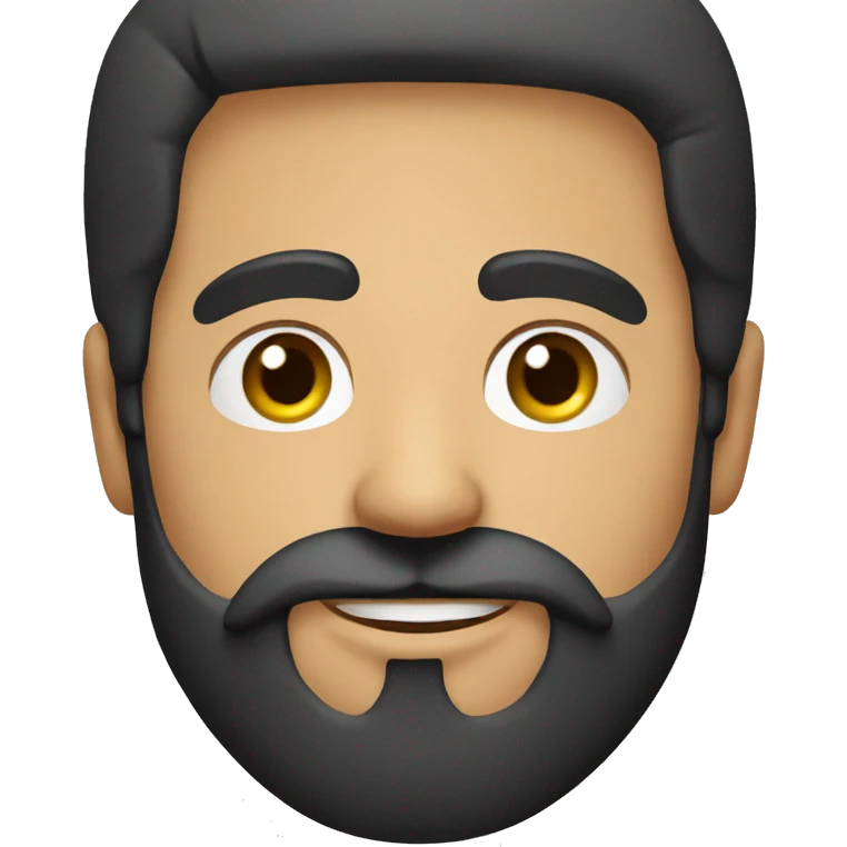 arab man with beard and gradient black emoji