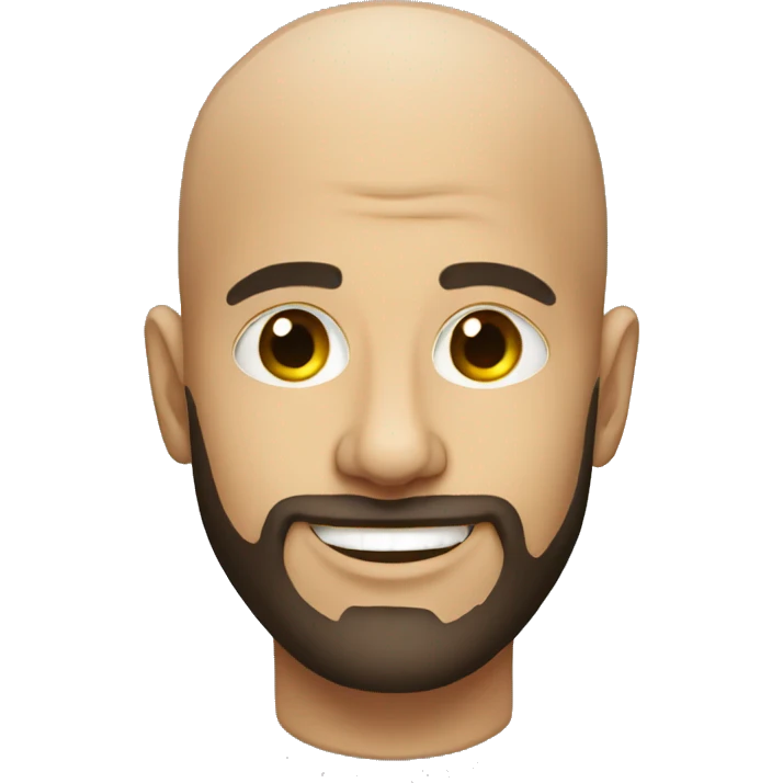 DJ without hair and with a beard emoji