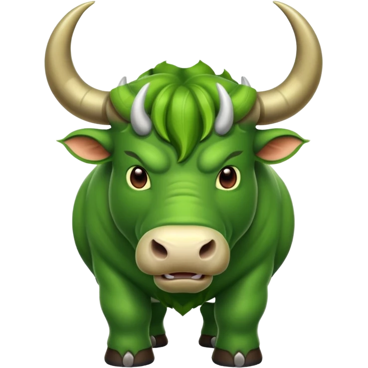 Big green bull emoji