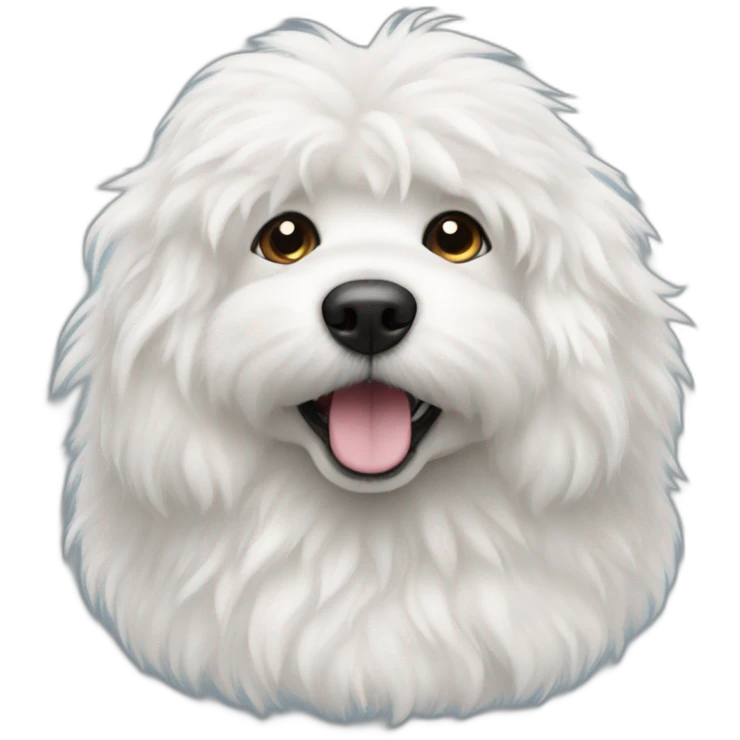 fluffy white dog emoji
