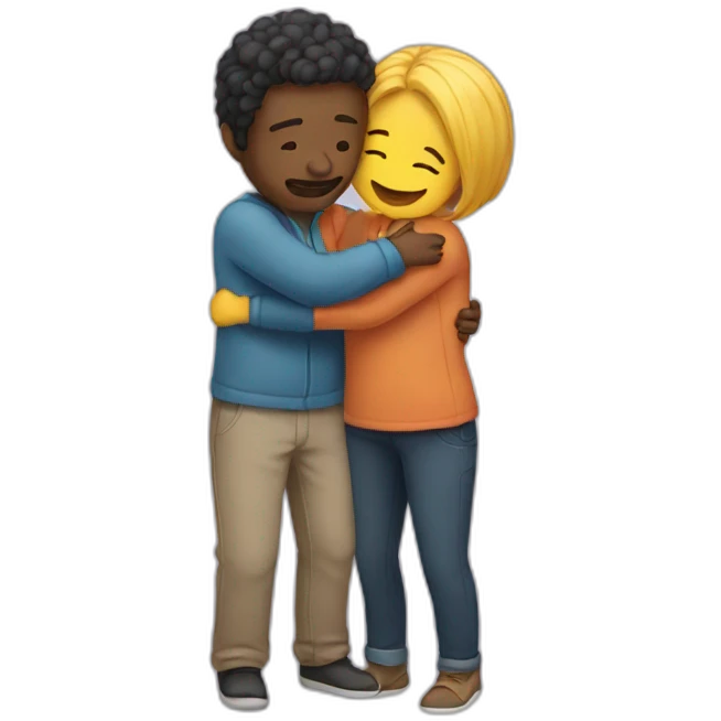 two people hugging emoji