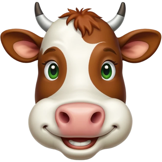 La vaca que ríe con un séptimo gigante emoji