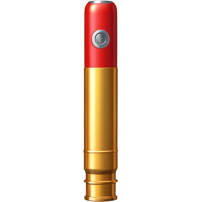 Red color shot gun cartridge  emoji