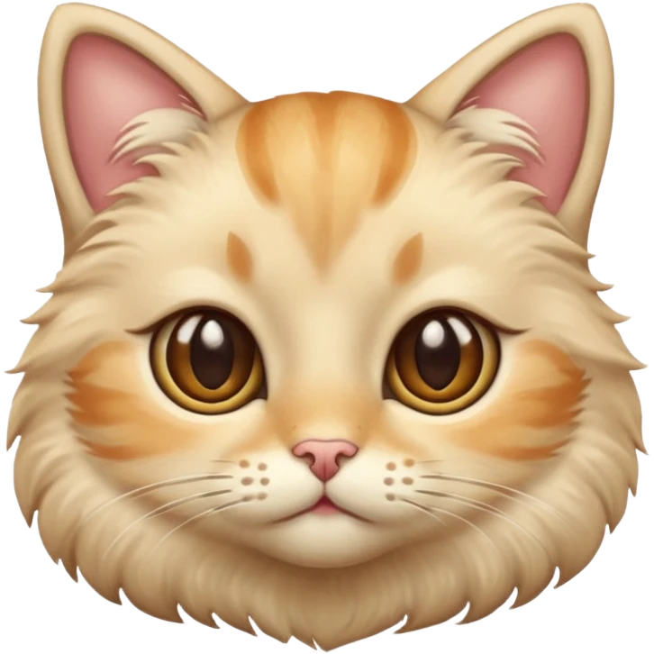 Cream cat face emoji
