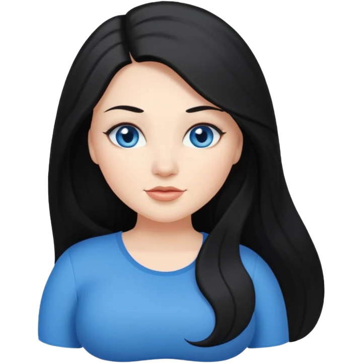 Curvy white woman with long back hair masturbating  emoji