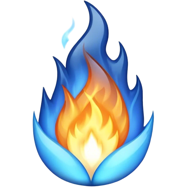 Blue flame emoji
