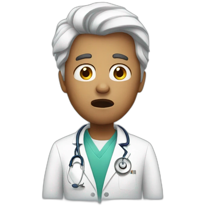 scared doctor emoji emoji