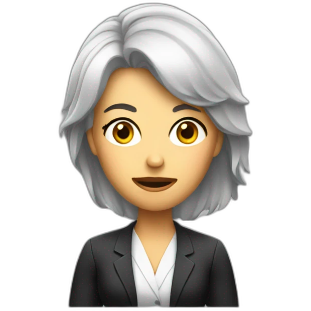 Confused female lawyer emoji