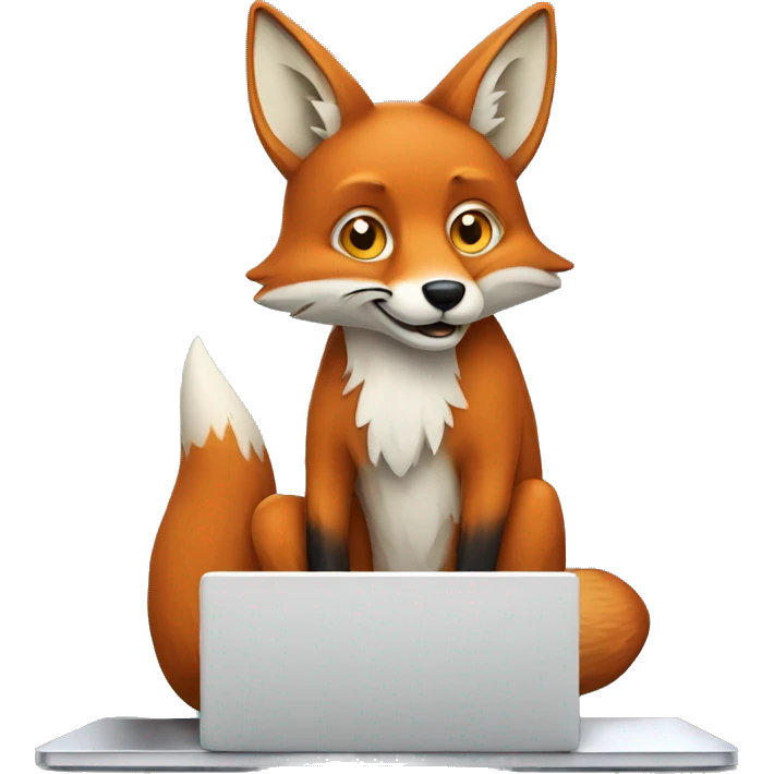 Fox with laptop emoji