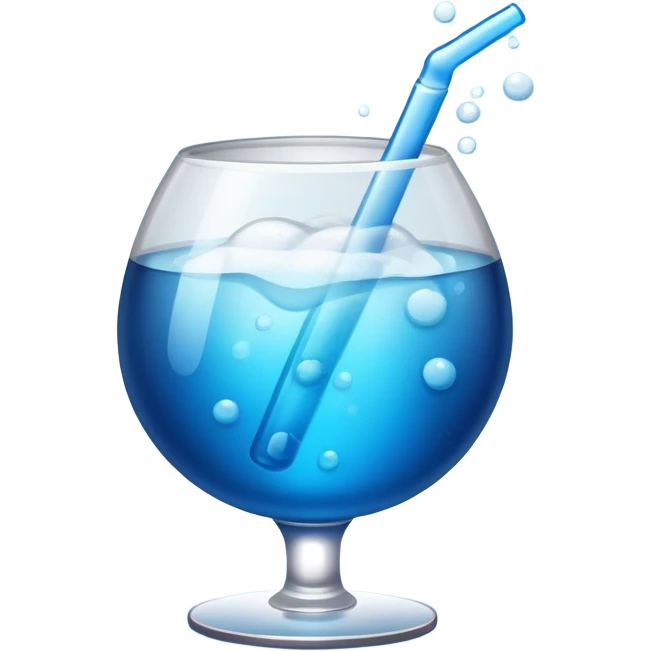 Alcohol beverage, blue buzz ball emoji