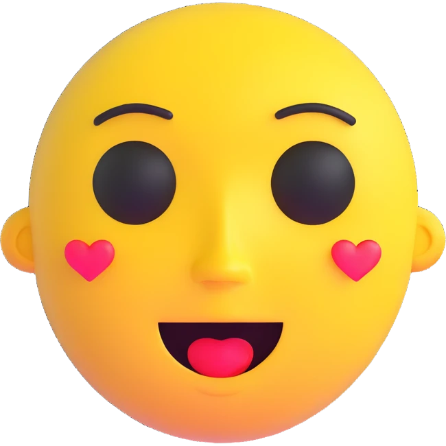 yellow face with heart eyes emoji