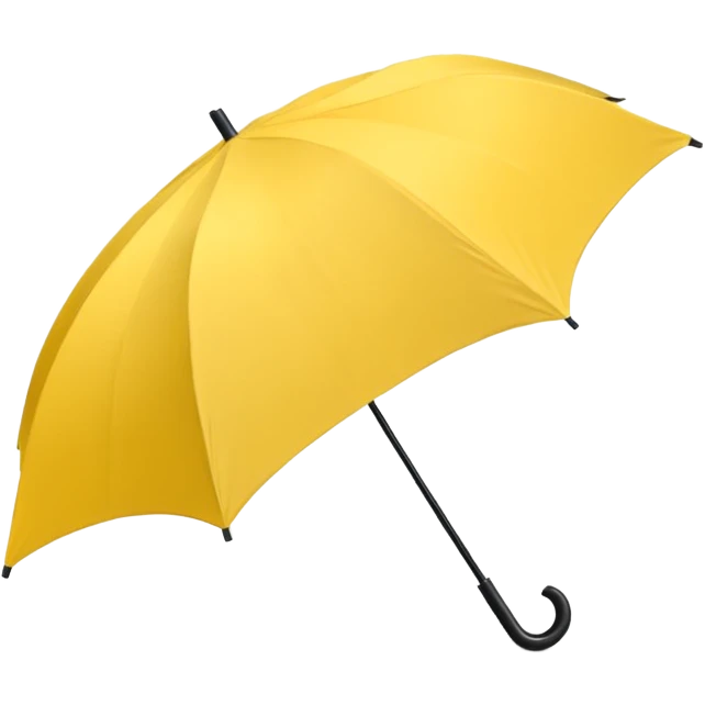 Folded Rain Umbrella yellow emoji