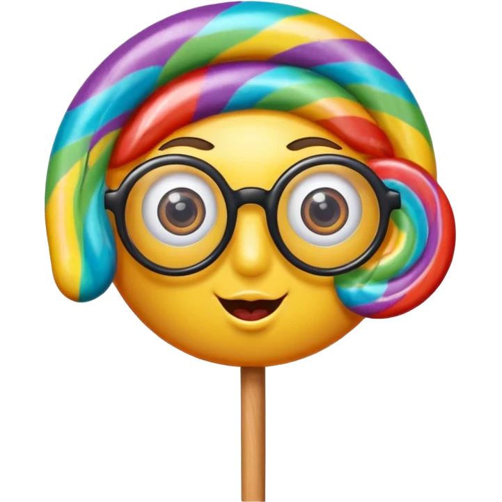 lollipop with eyes and glassess emoji