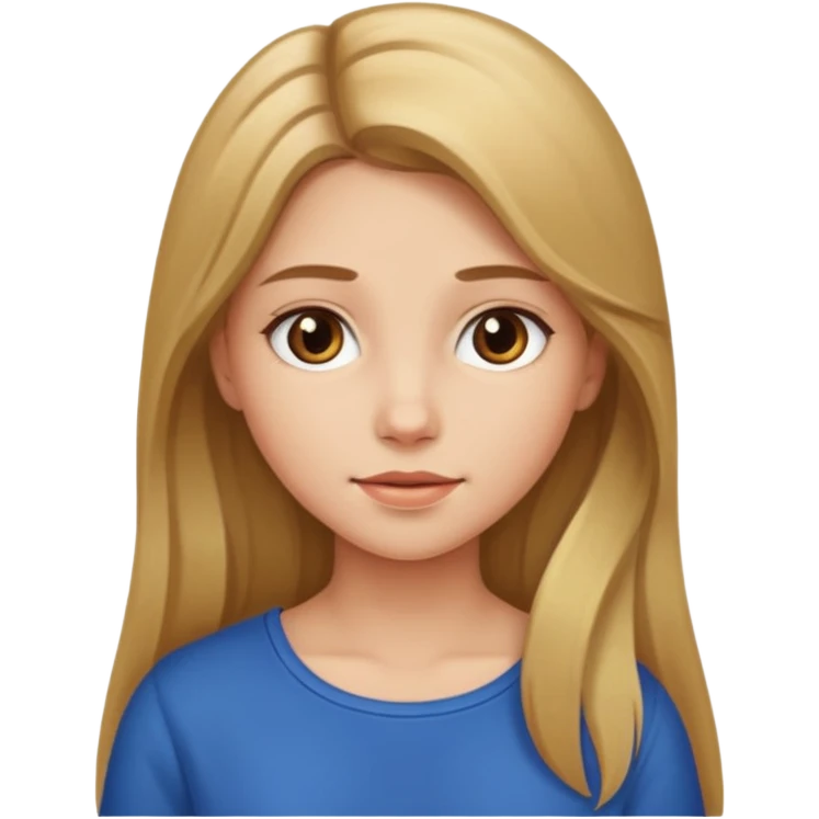 Girl with long brown blond hair  emoji