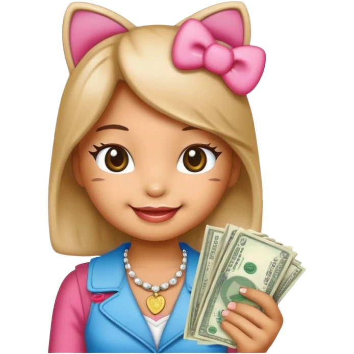 Money hello kitty emoji