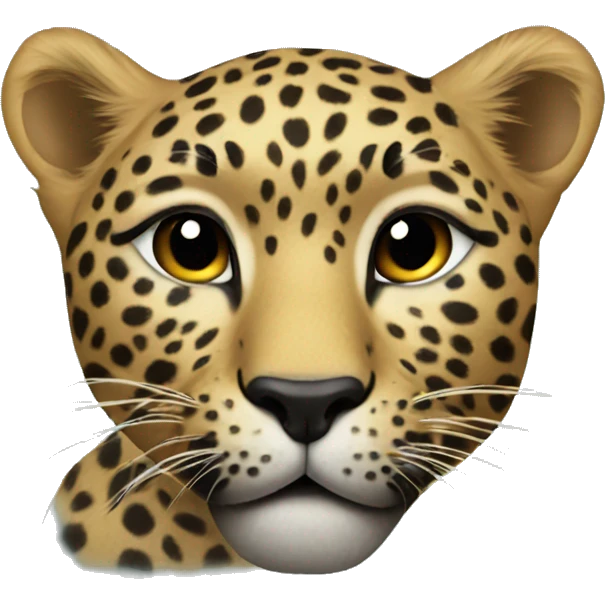 leopard with the kiss emoji emoji
