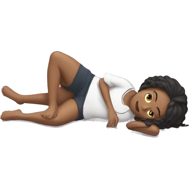 À girl laying on the ground emoji