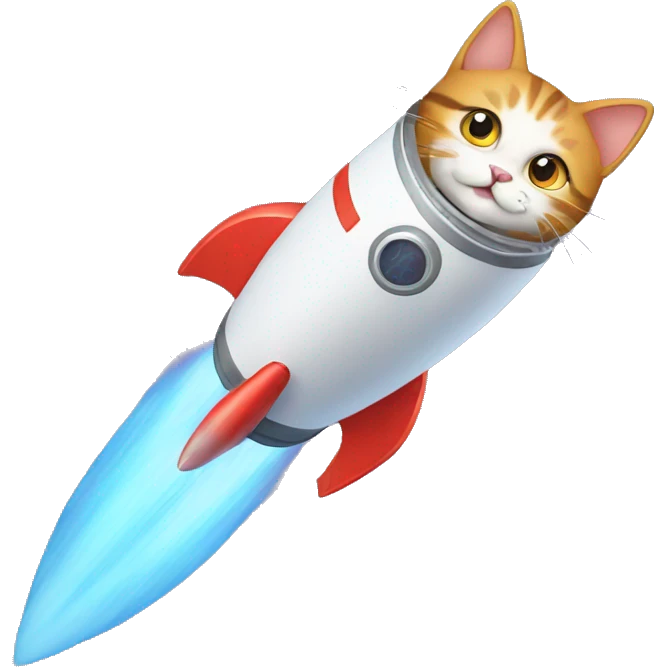 cat on a rocket emoji
