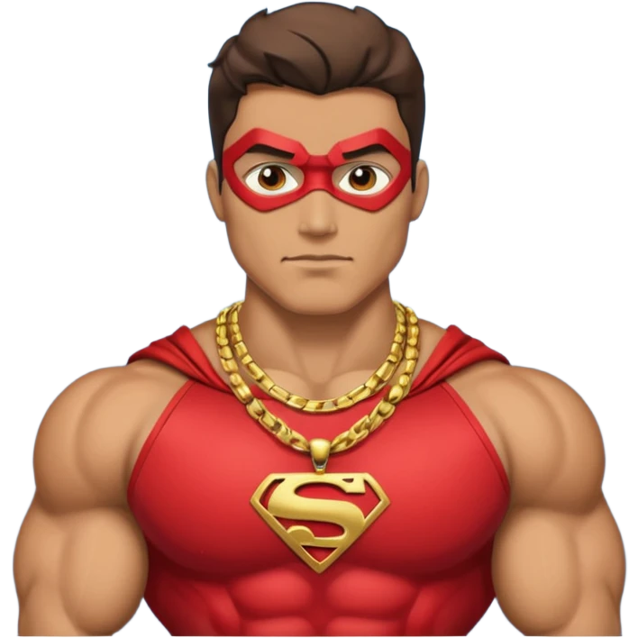 super hero with big necklace emoji