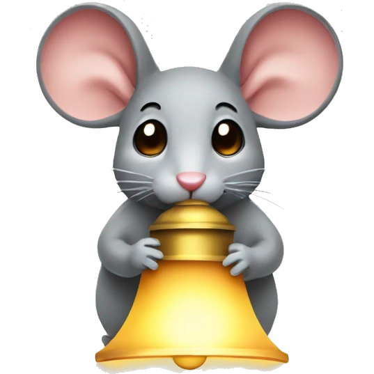 Mouse with a lamp on Christmas  emoji