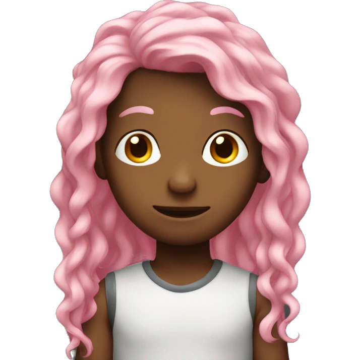 Boy with long pink hair  emoji