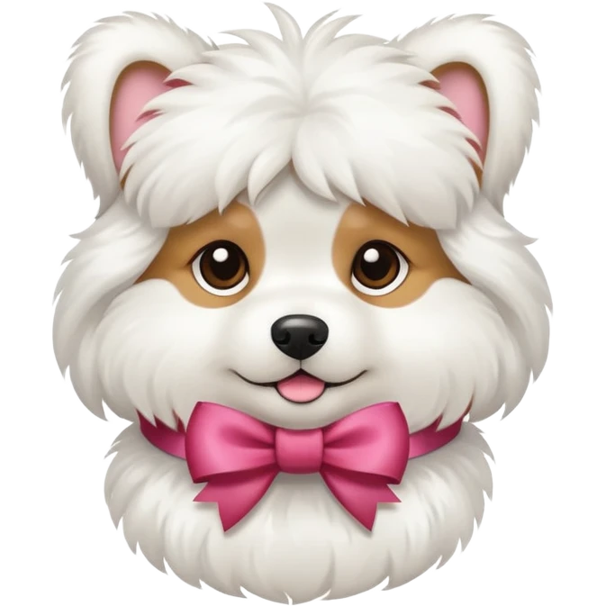 Dog whit a bow emoji