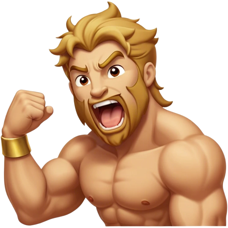 Cinematic Realistic Hercules Portrait, head tilted slightly with a dramatic, wide-open yawn, revealing a moment of relaxed strength. The lifelike textures of his powerful form and subtle, sunlit highlights emphasize his heroic presence even in a state of casual repose. emoji