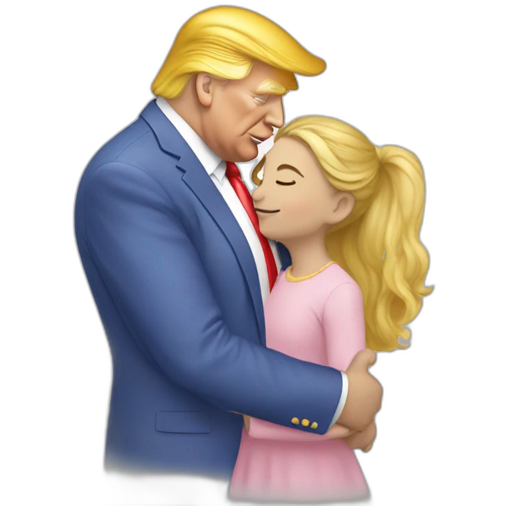 trump kissing his daughter, positivity, inclusiveness emoji