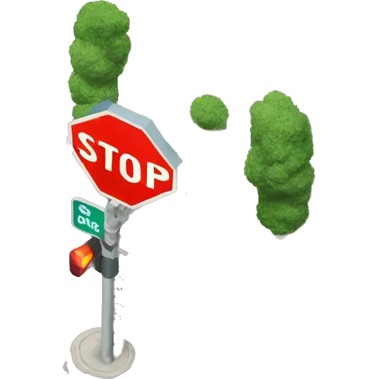 stop sign with the word stop like in Los Angeles street emoji