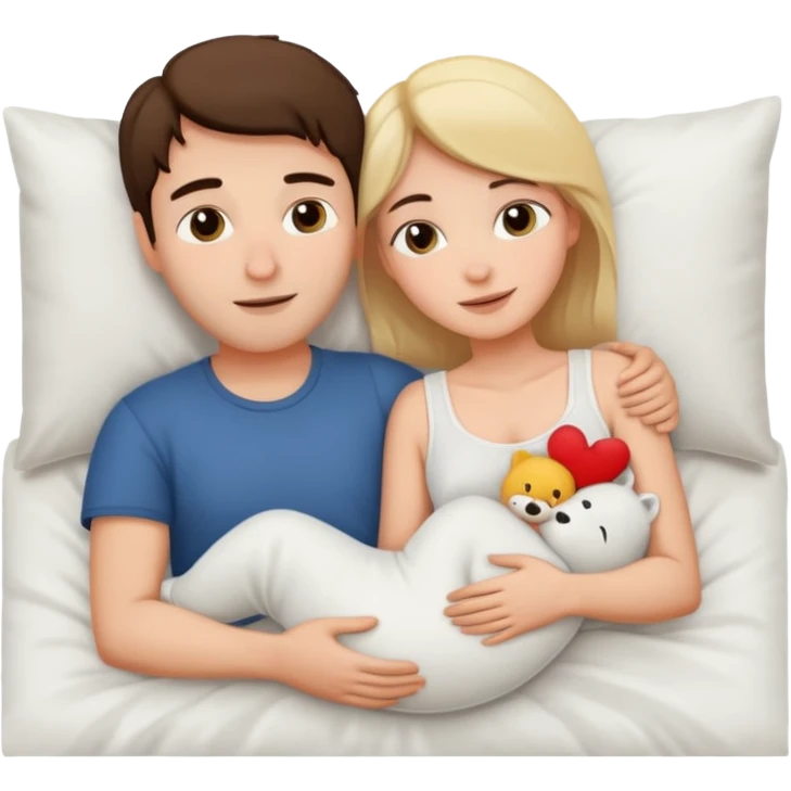 cuddling in bed emoji