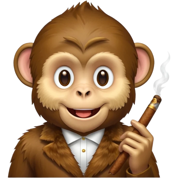 monkey with cigar emoji