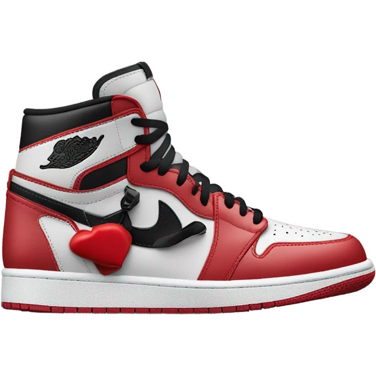 Red and black Jordan 1 shoe  emoji