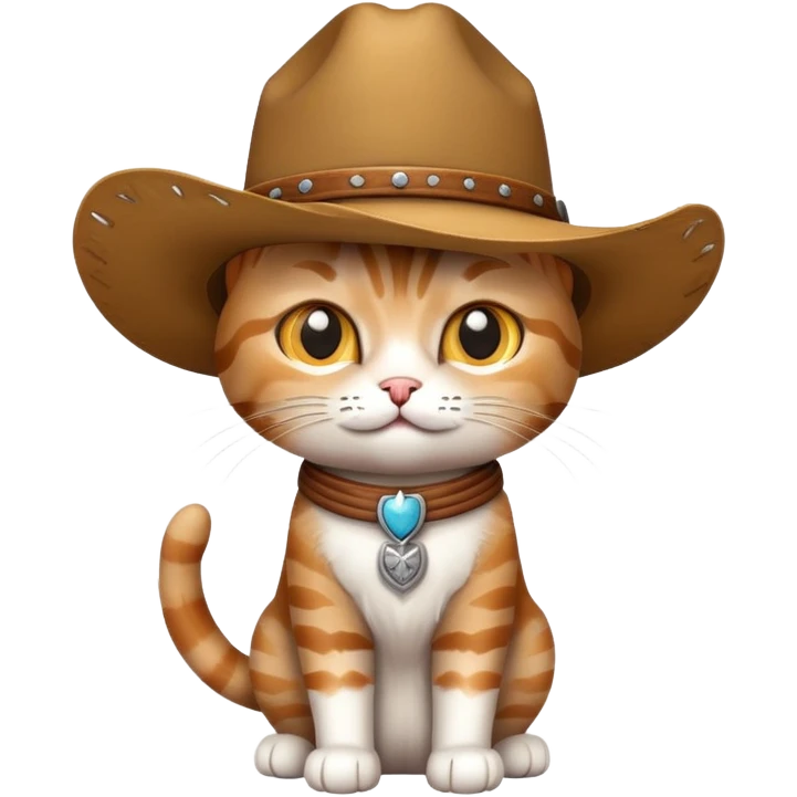 Cat wearing a cowboy hat emoji