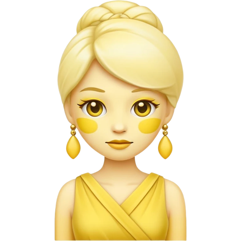 fashionable outfit, yellow face emoji wearing a stylish dress emoji