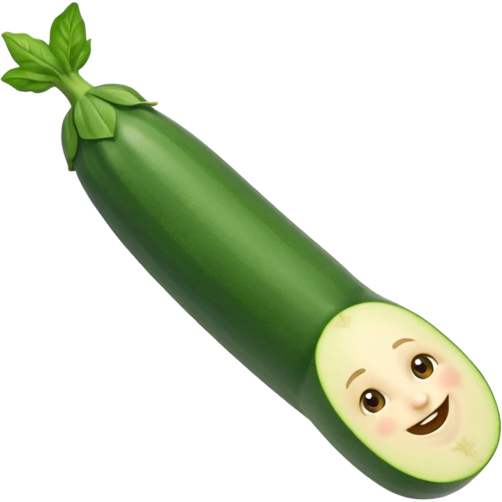 zucchini with a face doing an upside down cartwheel emoji