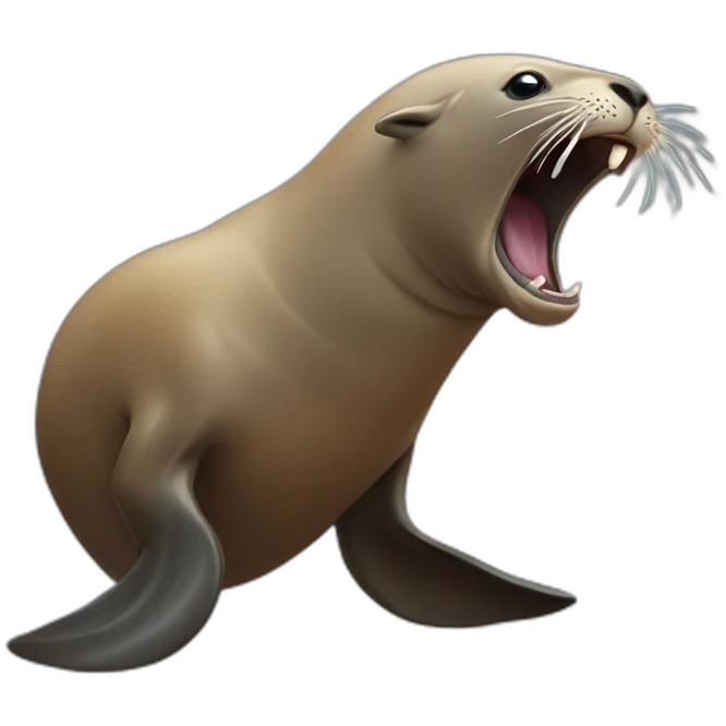 Aggressive sea lion emoji