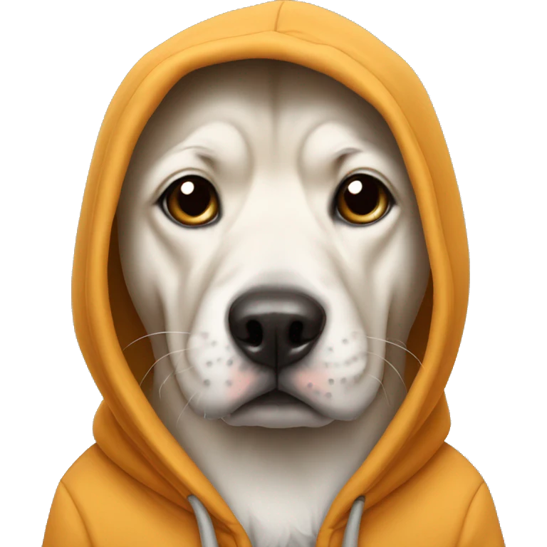 dog wearing hoodie emoji