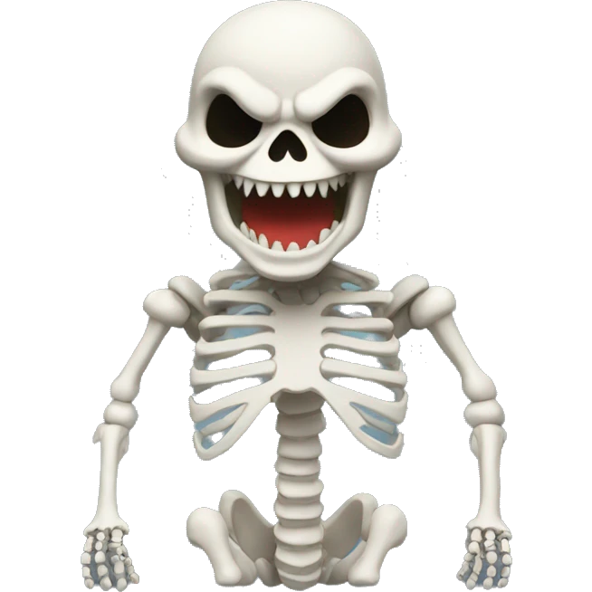 Skeleton Godzilla toy emoji