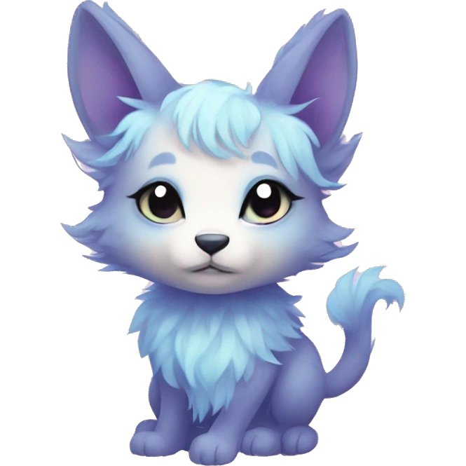 Kawaii bright fantasy ethereal anthro fursona animal emoji