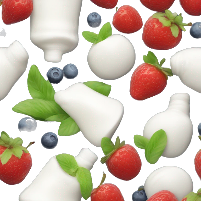 Greek Yogurt fruits on emoji