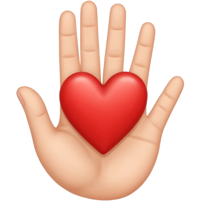 Hand heart emoji