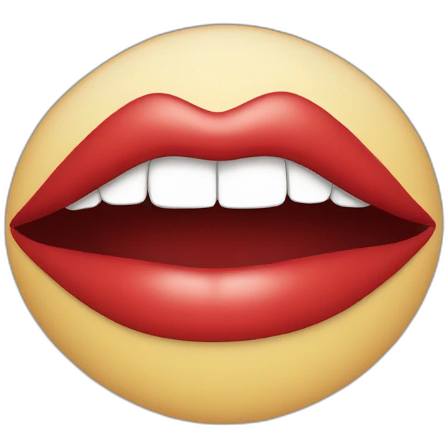 kiss red mouth emoji