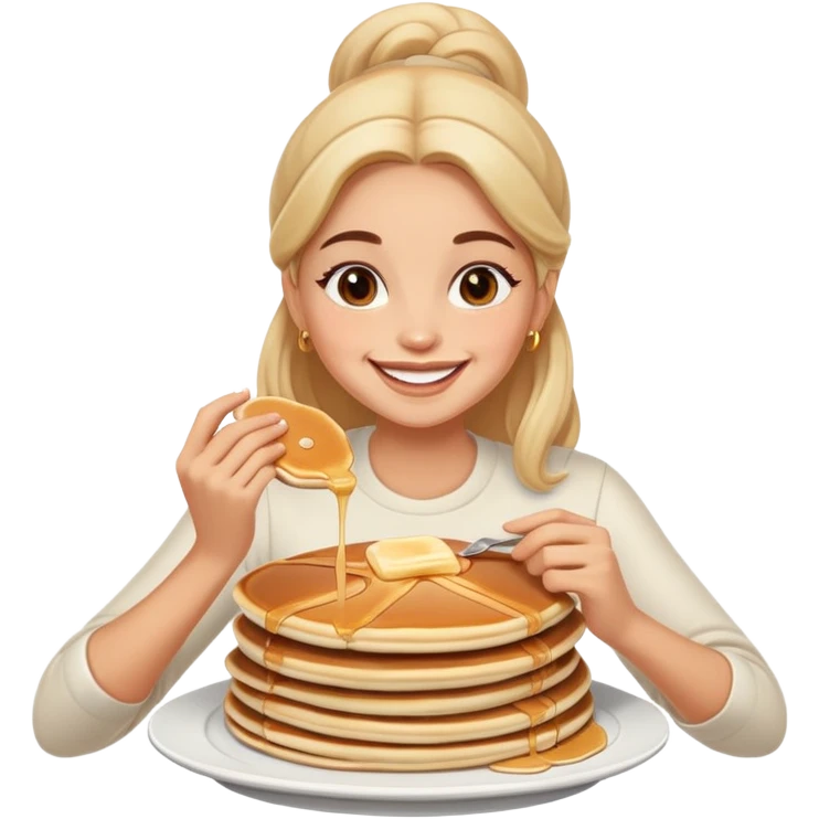Lana eating pancakes emoji
