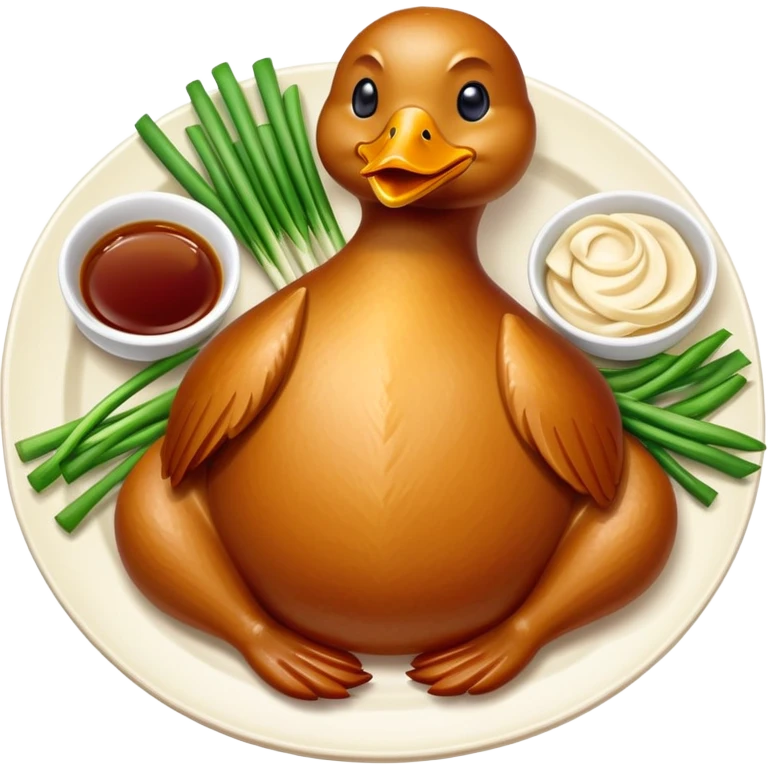 Peking duck, crispy golden skin, Chinese cuisine, emoji style emoji