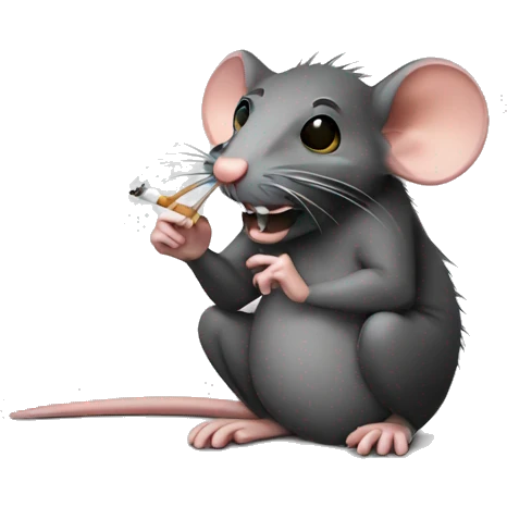 Rat smoking  emoji