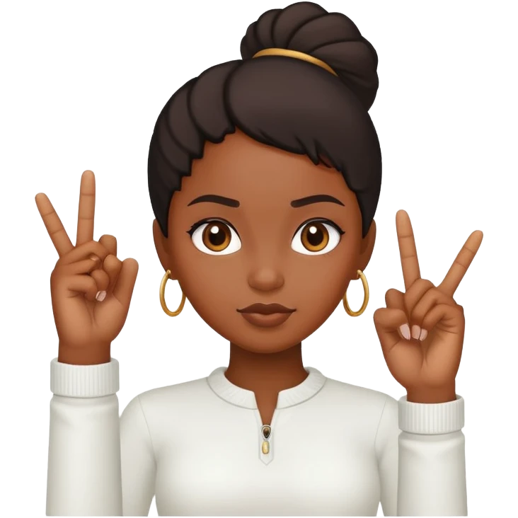 black girl sticking up middle finger emoji