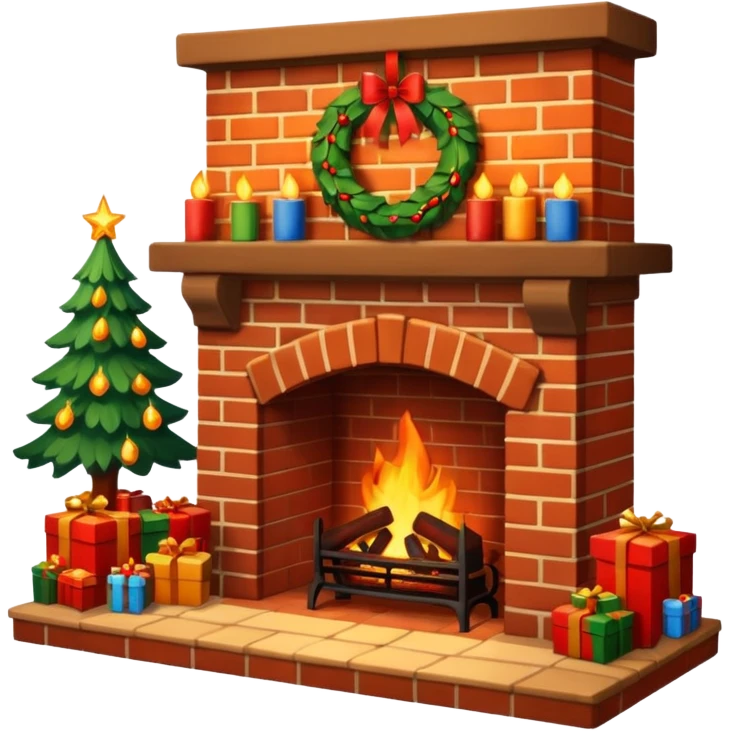 Classic Christmas Fireplace emoji
