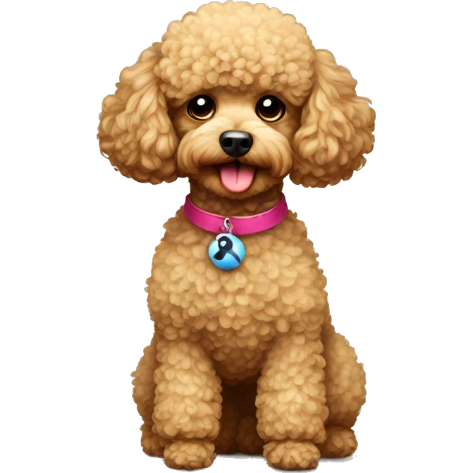Toy poodle with a ball emoji