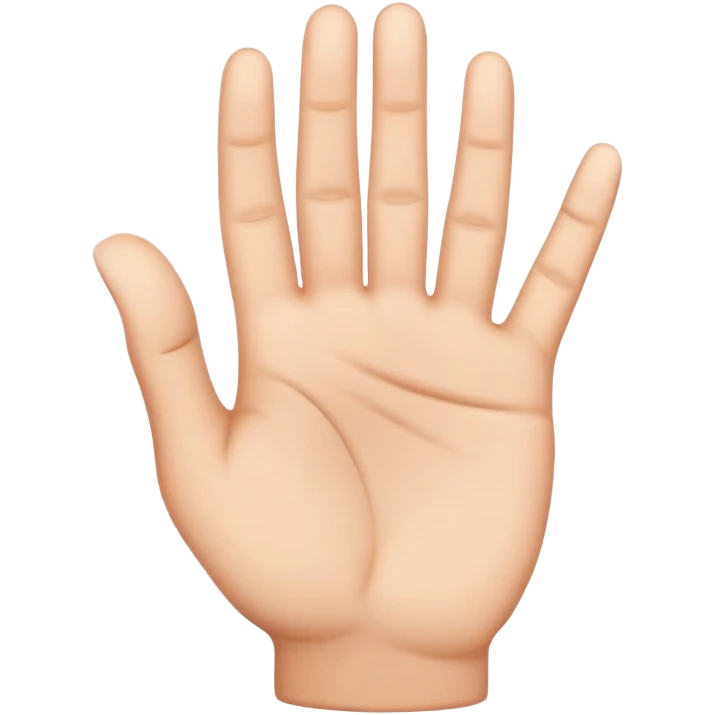 Palm of the left hand, Fingers in a separated position emoji
