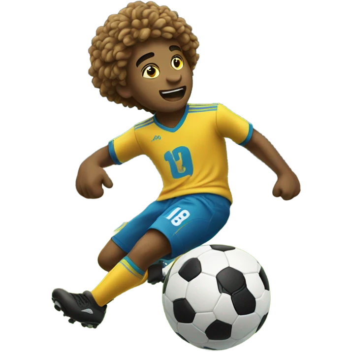 Leo playing soccer emoji